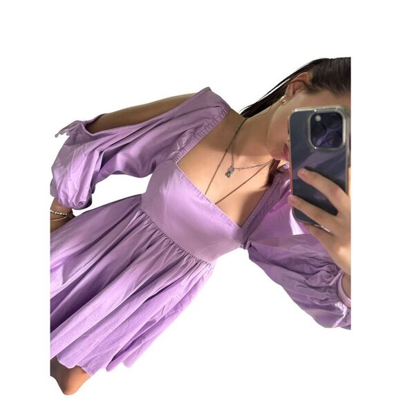 Cynthia Rowley Purple Halle Cold Shoulder Dress - Picture 3 of 4